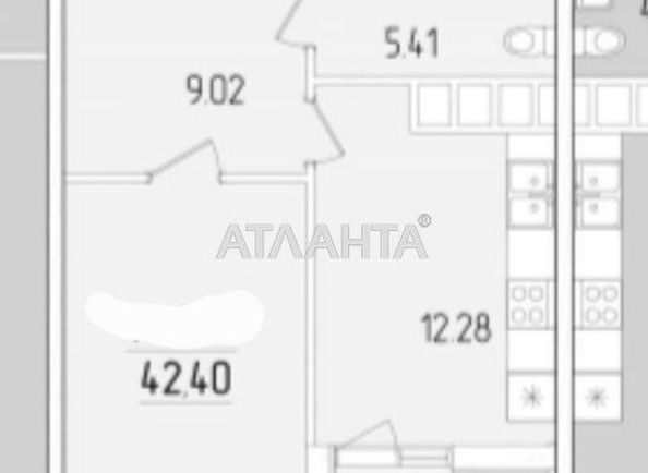 1-комнатная квартира по адресу ул. Краснова (площадь 42,4 м²) - Atlanta.ua - фото 2
