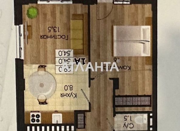 1-room apartment apartment by the address st. Novonikolaevskaya dor (area 57,6 m2) - Atlanta.ua - photo 7