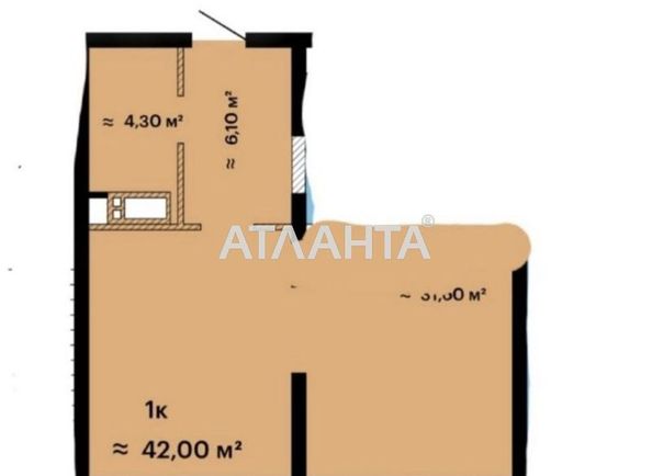 1-комнатная квартира по адресу ул. Литературная (площадь 42,0 м2) - Atlanta.ua - фото 10