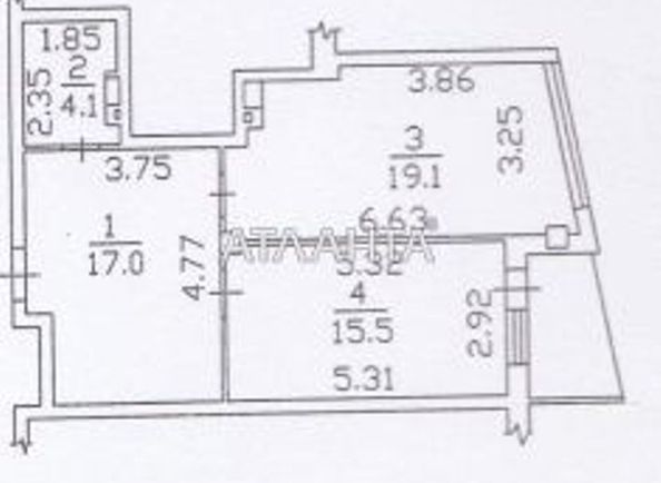 1-кімнатна квартира за адресою Фонтанська дор. (площа 59,2 м²) - Atlanta.ua - фото 23