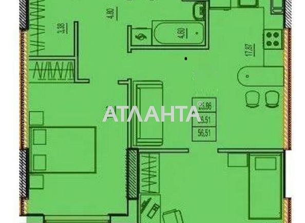 2-rooms apartment apartment by the address st. Fontanskaya dor Perekopskoy Divizii (area 57,3 m²) - Atlanta.ua - photo 9