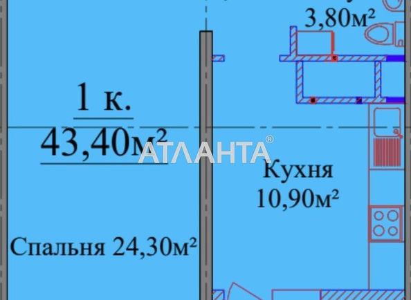 1-кімнатна квартира за адресою вул. Жаботинського (площа 43 м²) - Atlanta.ua - фото 6