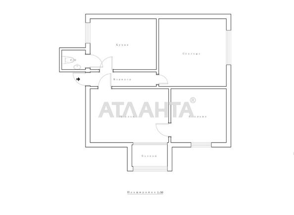 3-rooms apartment apartment by the address st. Bolgarskaya Budennogo (area 51 m²) - Atlanta.ua - photo 7