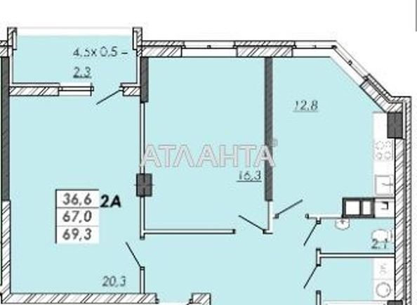 1-room apartment apartment by the address st. Ovidiopolskaya dor (area 69,3 m²) - Atlanta.ua - photo 4