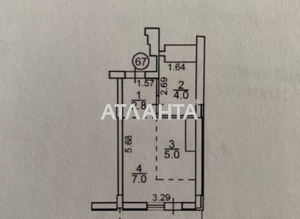 1-комнатная квартира по адресу ул. Бочарова ген. (площадь 22,0 м2) - Atlanta.ua - фото 19