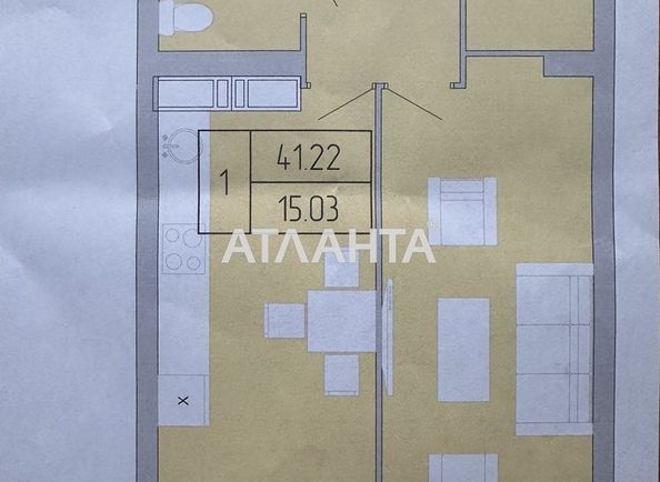 1-кімнатна квартира за адресою вул. Пішонівська (площа 41,2 м2) - Atlanta.ua - фото 17