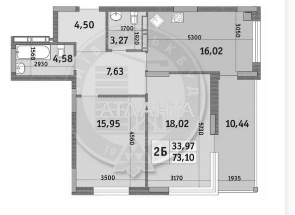 2-комнатная квартира по адресу ул. Дубищанская (площадь 74,0 м2) - Atlanta.ua