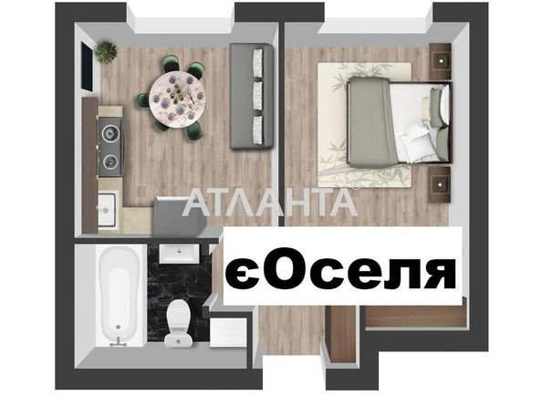 1-room apartment apartment by the address st. Pokrovskaya (area 24,0 m2) - Atlanta.ua