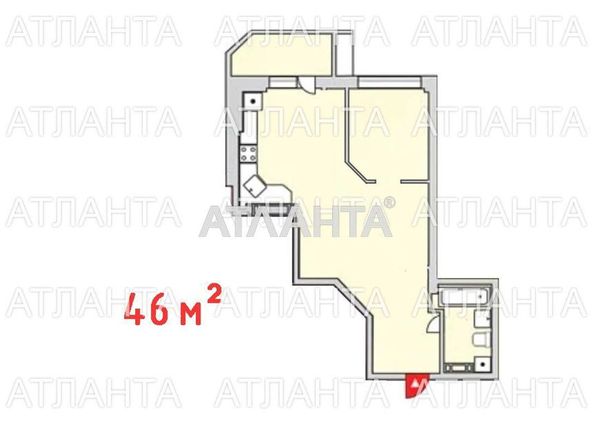 1-кімнатна квартира за адресою вул. Артилерійська (площа 46,0 м2) - Atlanta.ua - фото 11