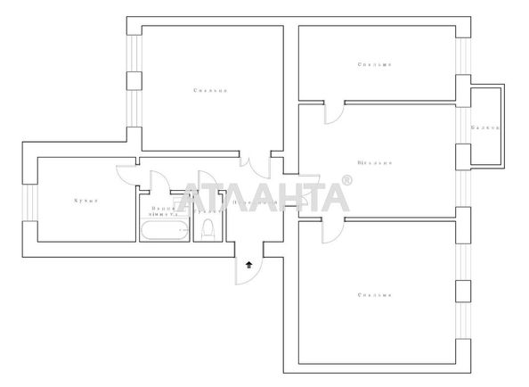 4+-rooms apartment apartment by the address st. Bazarnaya Kirova (area 91,2 m²) - Atlanta.ua - photo 20