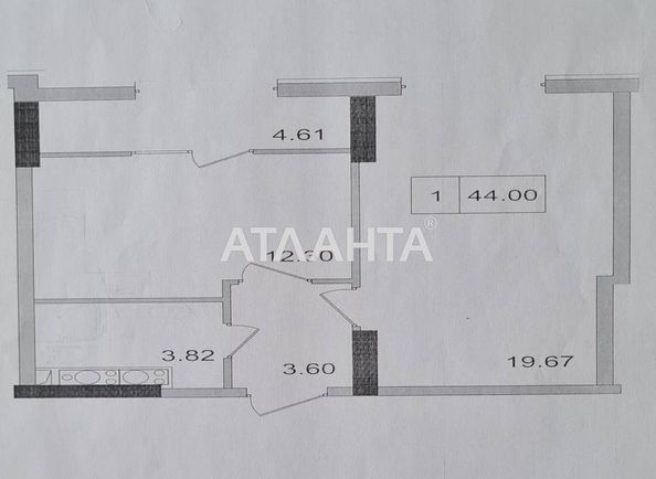1-room apartment apartment by the address st. 7 km ovidiopolskoy dor (area 44,0 m2) - Atlanta.ua - photo 8