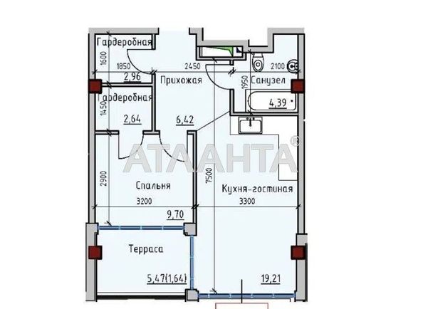 1-room apartment apartment by the address st. Sofievskaya Korolenko (area 47 m²) - Atlanta.ua