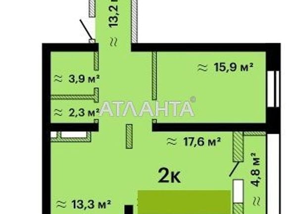 2-комнатная квартира по адресу ул. Жаботинского (площадь 70,0 м2) - Atlanta.ua - фото 5