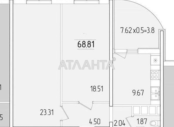 2-rooms apartment apartment by the address st. Krasnova (area 68,8 m²) - Atlanta.ua - photo 7