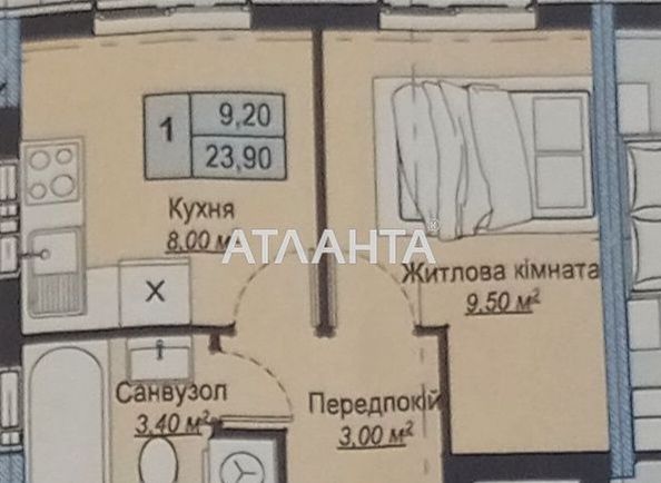 1-комнатная квартира по адресу ул. Покровская (площадь 23,9 м2) - Atlanta.ua - фото 13