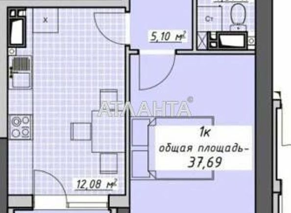 1-room apartment apartment by the address st. Kurortnyy per (area 38 m²) - Atlanta.ua - photo 2