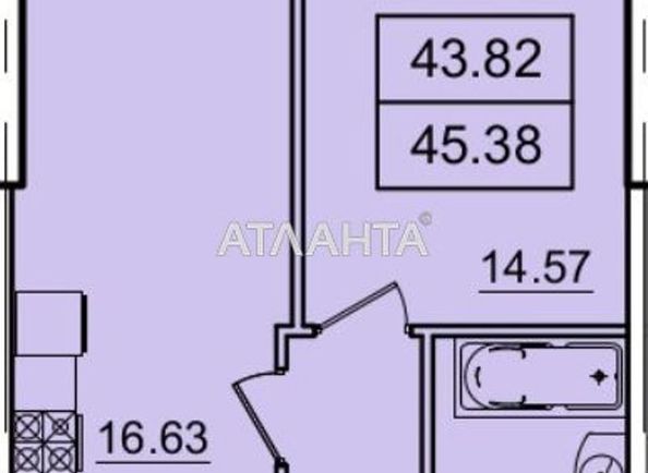 1-room apartment apartment by the address st. Genuezskaya (area 45 m²) - Atlanta.ua