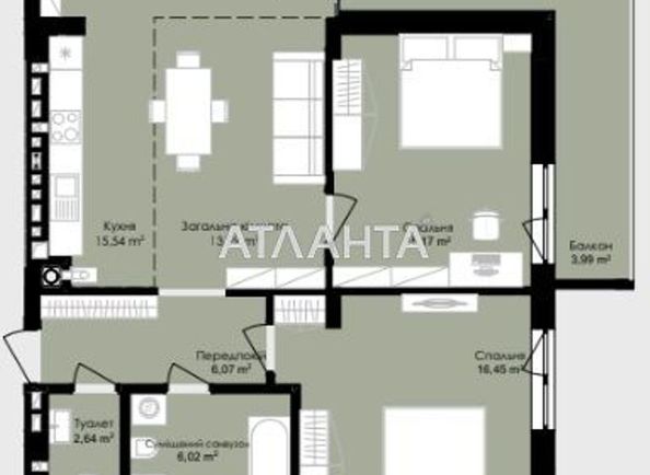 2-rooms apartment apartment by the address st. Okruzhnaya ul (area 81,4 m2) - Atlanta.ua - photo 9