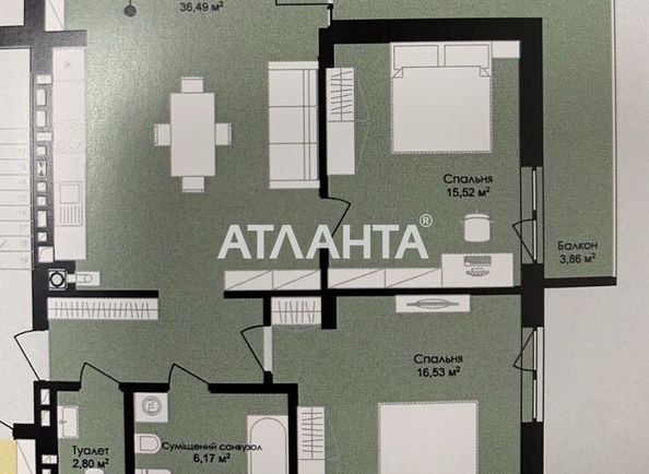 2-rooms apartment apartment by the address st. Okruzhnaya ul (area 81,4 m2) - Atlanta.ua - photo 10