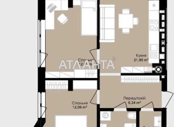 2-rooms apartment apartment by the address st. Okruzhnaya ul (area 63,0 m2) - Atlanta.ua - photo 5