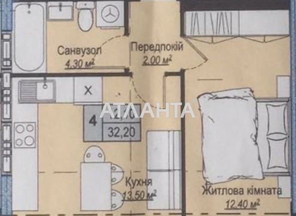 1-room apartment apartment by the address st. Pokrovskaya (area 31,7 m2) - Atlanta.ua - photo 15
