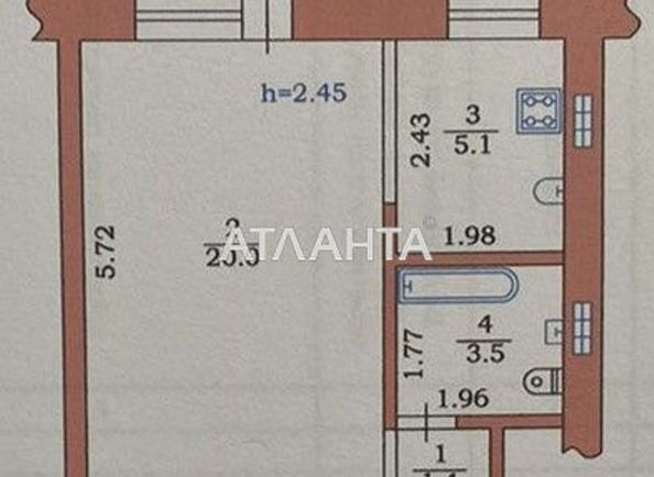 1-room apartment apartment by the address st. Danchenko (area 30,7 m2) - Atlanta.ua - photo 2