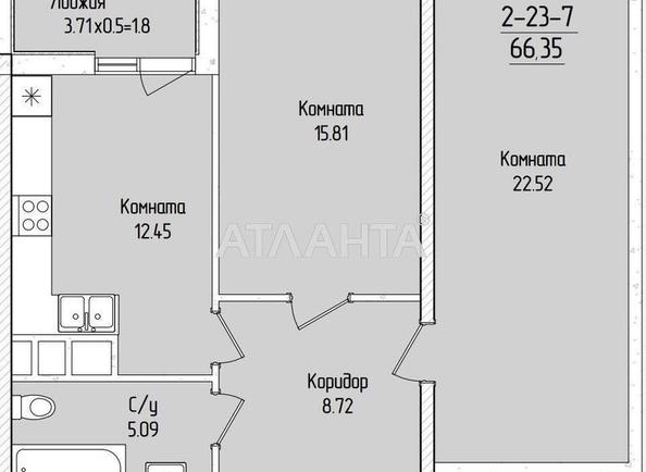 2-кімнатна квартира за адресою вул. Краснова (площа 66,4 м²) - Atlanta.ua - фото 7