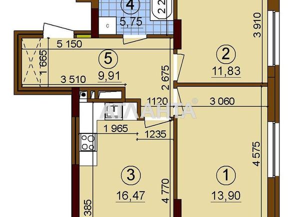 2-rooms apartment apartment by the address st. Prosp Pravdy (area 60,0 m2) - Atlanta.ua - photo 6