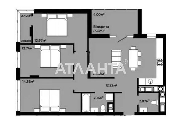 3-rooms apartment apartment by the address st. Geroev Krut (area 89,0 m2) - Atlanta.ua - photo 7