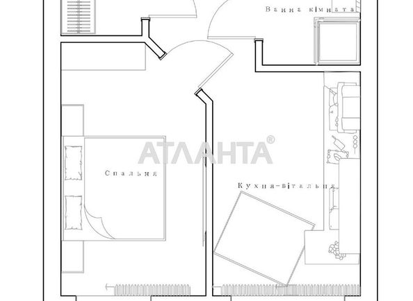 1-кімнатна квартира за адресою вул. Слобідська (площа 35 м²) - Atlanta.ua - фото 23