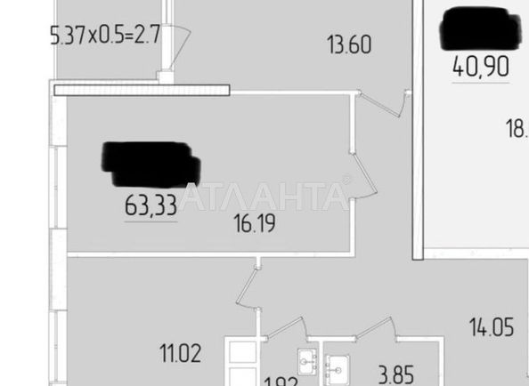 2-rooms apartment apartment by the address st. Krasnova (area 63,3 m²) - Atlanta.ua - photo 2