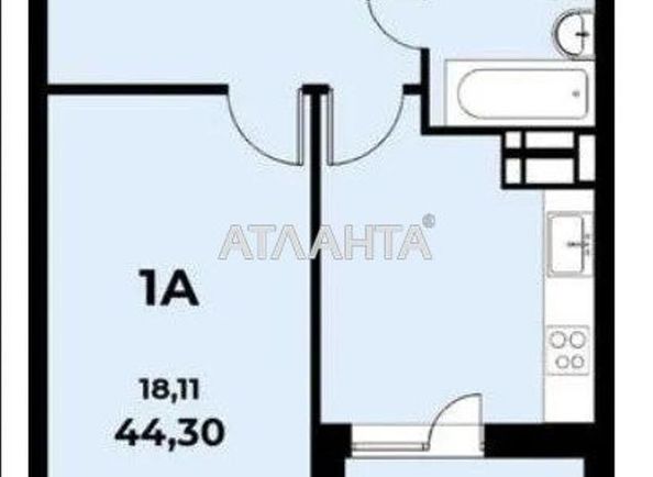 1-room apartment apartment by the address st. Baltiyskiy per (area 51,3 m2) - Atlanta.ua