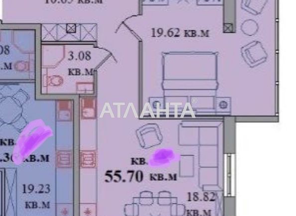 2-rooms apartment apartment by the address st. Severnaya (area 55,7 m2) - Atlanta.ua - photo 7