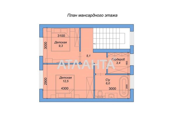 House by the address st. Fruktovaya (area 133,0 m2) - Atlanta.ua