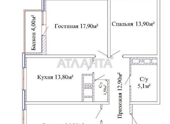 3-rooms apartment apartment by the address st. Lyustdorfskaya dor Chernomorskaya dor (area 86 m²) - Atlanta.ua - photo 3