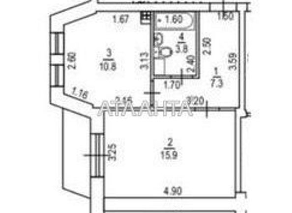 1-room apartment apartment by the address st. Tulskaya (area 38,7 m²) - Atlanta.ua - photo 8