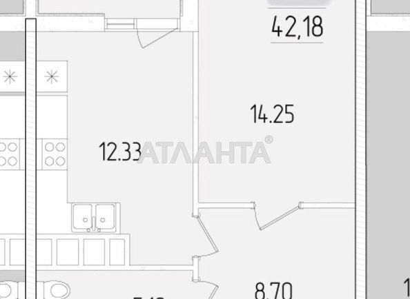 1-кімнатна квартира за адресою вул. Краснова (площа 42,2 м²) - Atlanta.ua - фото 15