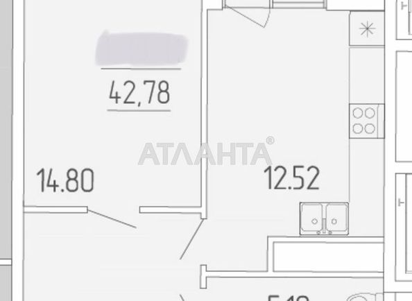1-комнатная квартира по адресу ул. Краснова (площадь 43,1 м²) - Atlanta.ua - фото 6