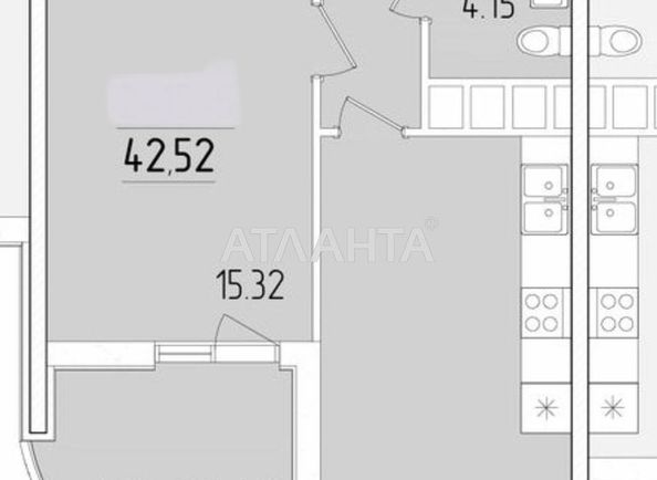 1-кімнатна квартира за адресою вул. Краснова (площа 42,5 м²) - Atlanta.ua - фото 7
