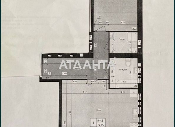 2-rooms apartment apartment by the address st. Lazurnaya Gaydara bul (area 77,7 m2) - Atlanta.ua - photo 4