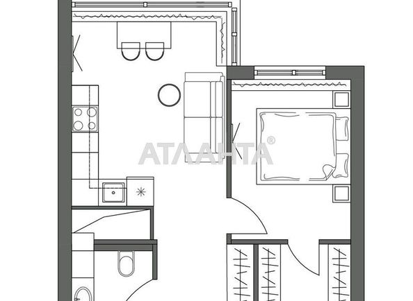 1-room apartment apartment by the address st. Mikhaylovskaya Industrialnaya (area 40,0 m2) - Atlanta.ua - photo 11