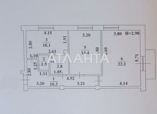 2-rooms apartment apartment by the address st. Tulskaya (area 62 m²) - Atlanta.ua - photo 4