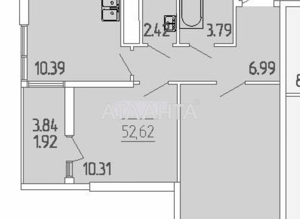 2-rooms apartment apartment by the address st. Krasnova (area 52,6 m²) - Atlanta.ua