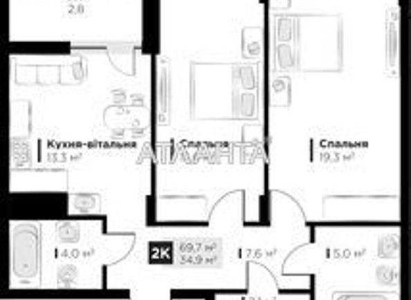 2-rooms apartment apartment by the address st. Geroev Maydana (area 69,7 m2) - Atlanta.ua - photo 17