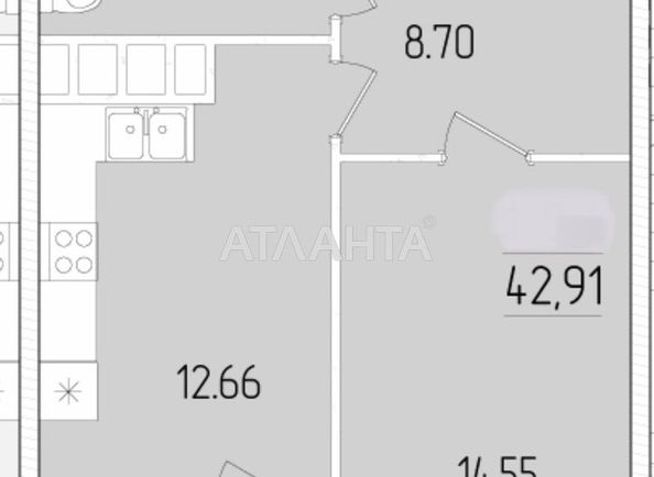 1-кімнатна квартира за адресою вул. Краснова (площа 42,9 м²) - Atlanta.ua - фото 6