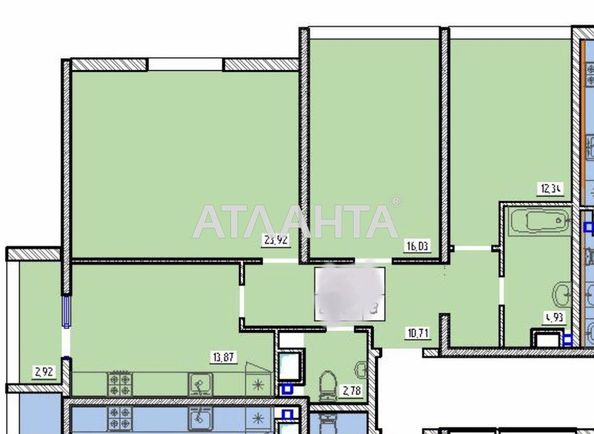 3-кімнатна квартира за адресою вул. Перлинна (площа 86,6 м²) - Atlanta.ua - фото 19