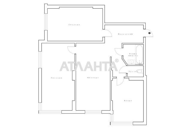 3-кімнатна квартира за адресою вул. Бочарова ген. (площа 93,8 м²) - Atlanta.ua - фото 24