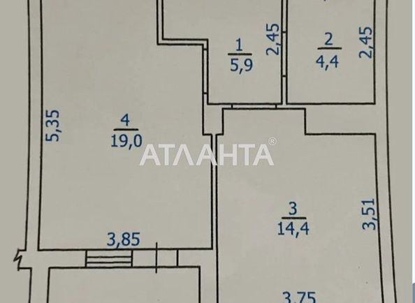 1-room apartment apartment by the address st. Balkovskaya Frunze (area 46,0 m2) - Atlanta.ua - photo 15