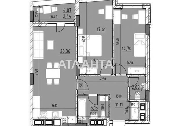 2-комнатная квартира по адресу ул. Под Голоском (площадь 90,0 м2) - Atlanta.ua - фото 2