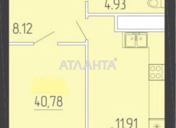1-room apartment apartment by the address st. Krasnova (area 40,8 m²) - Atlanta.ua - photo 2